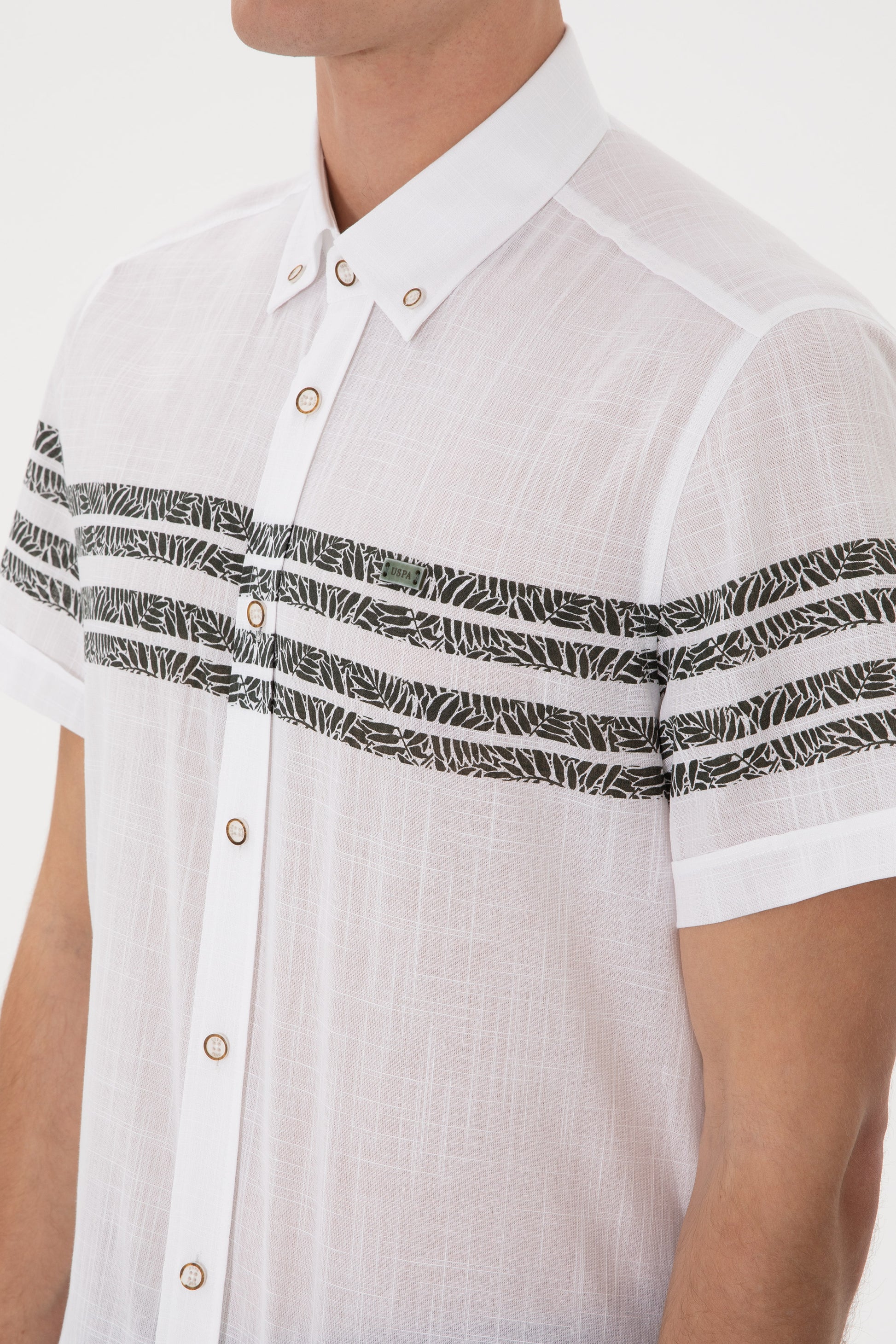 Men's Dark Khaki Short Sleeve Shirt