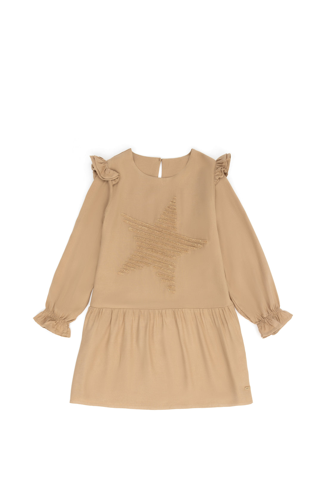 Girls' Sand Long Sleeve Knit Dress