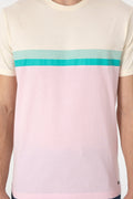 Men's Regular Fit Crew Neck Light Pink T-Shirt