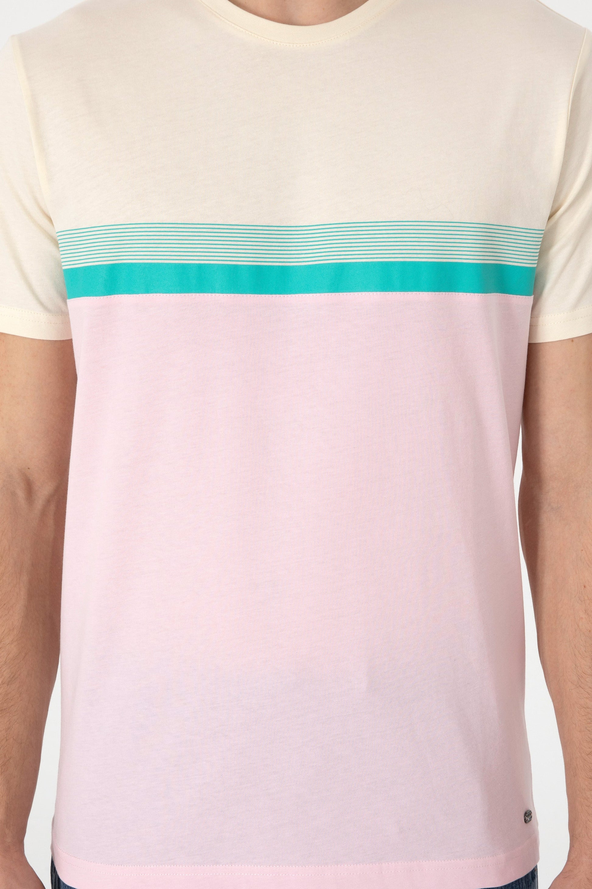 U.S. Polo Assn. - Men's Regular Fit Crew Neck Light Pink T-Shirt