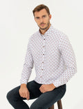 White Regular Fit Long Sleeve Shirt