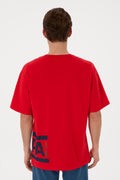 Men's Comfort Fit Crew Neck Red T-Shirt