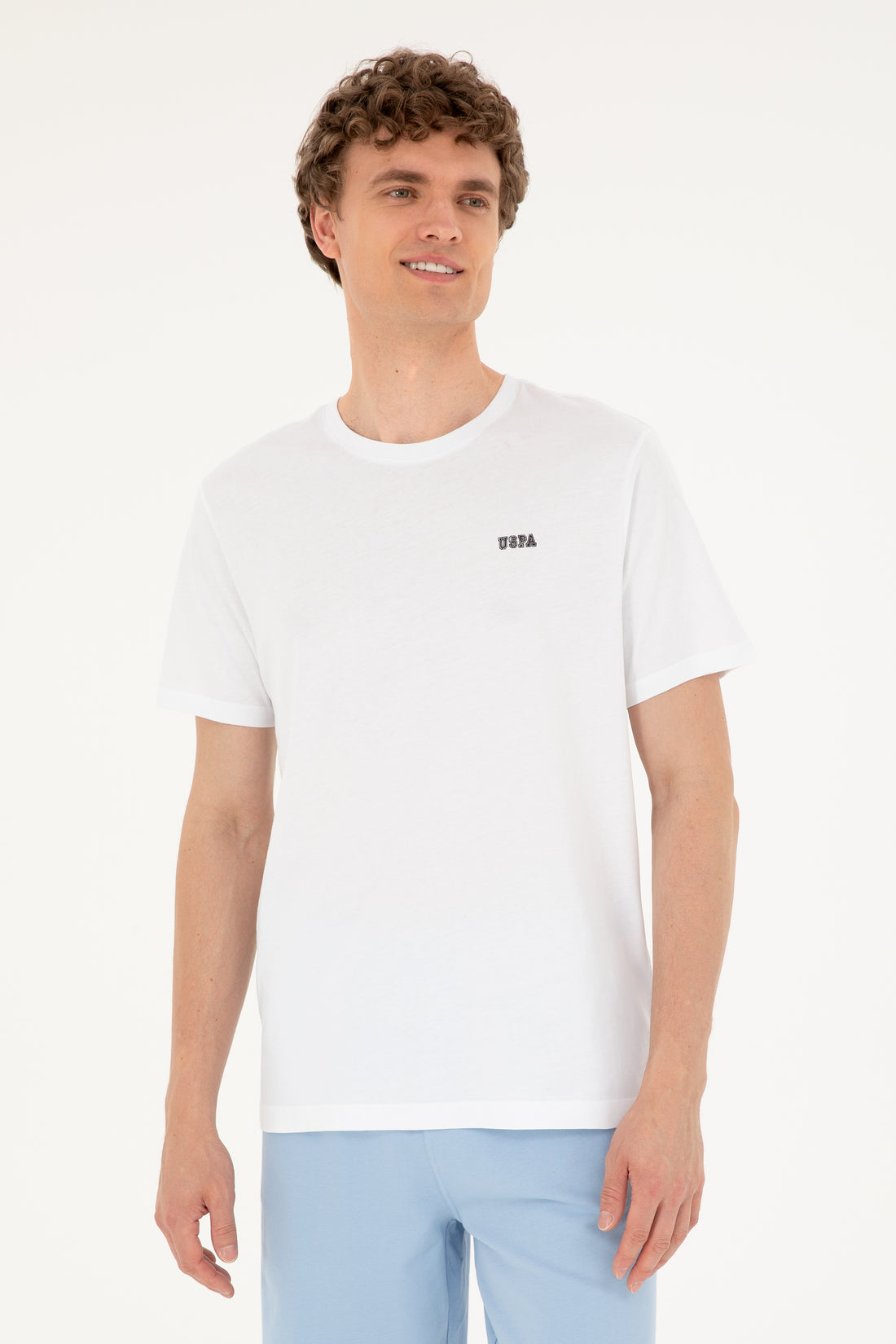 Men's Regular Fit Crew Neck White T-Shirt