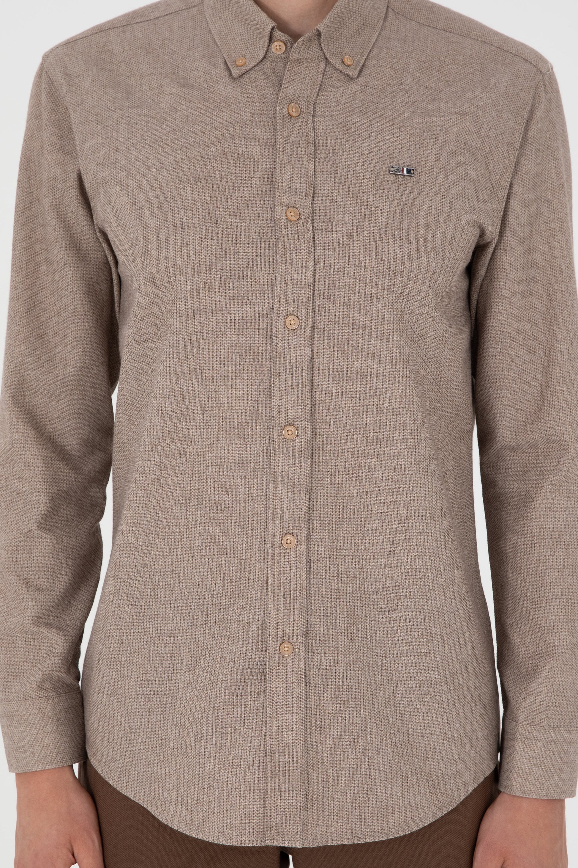 Men's Camel Long Sleeve Shirt