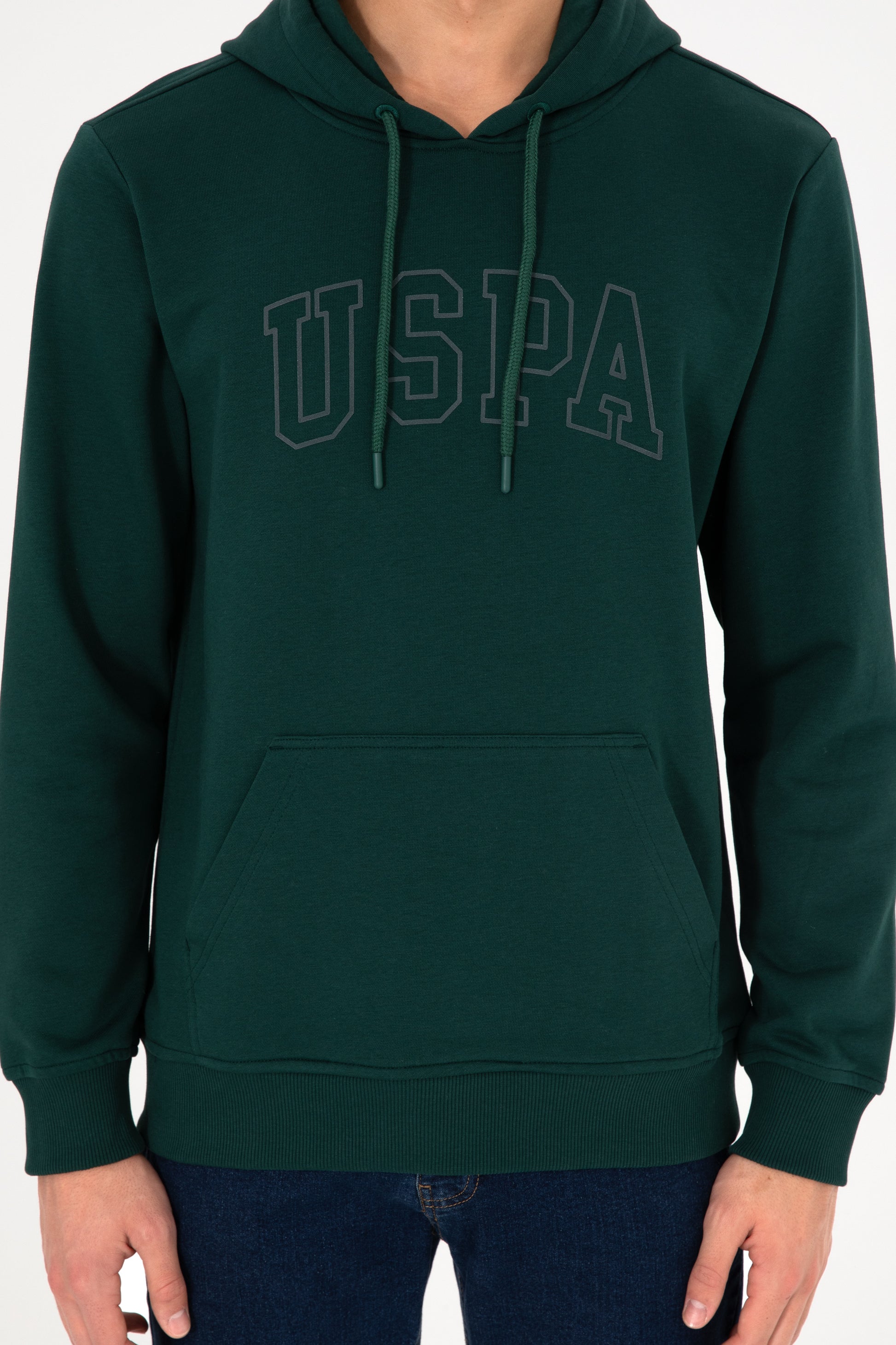 Men's Dark Green Basic Sweatshirt