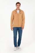Men's Camel Chardonned Knitted Cardigan