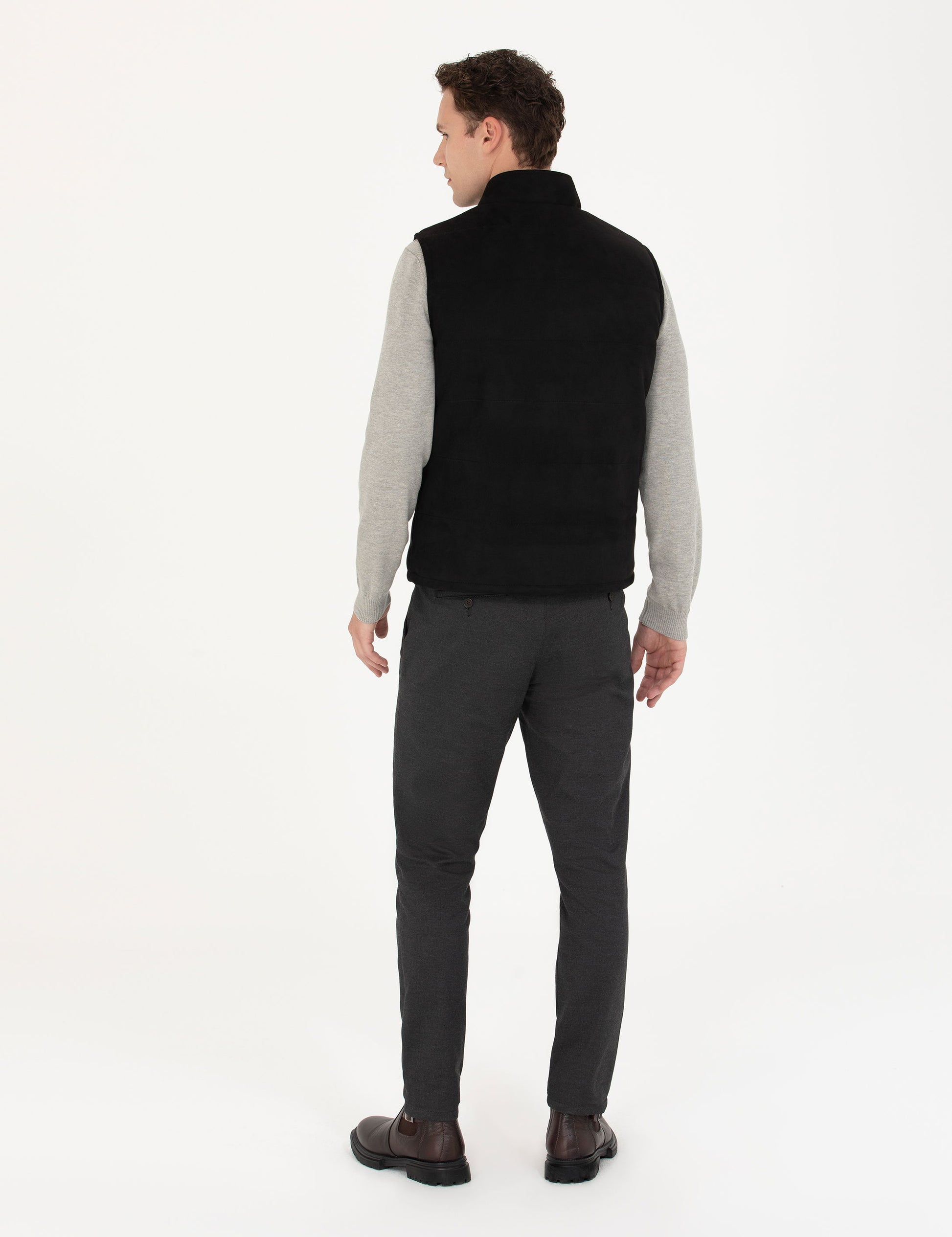 Black Slim Fit Canvas Pants