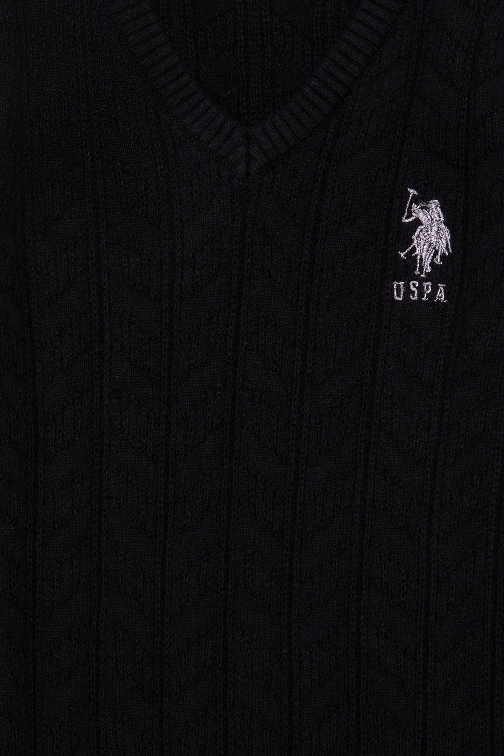 Boys' Black Basic V Neck Sweater