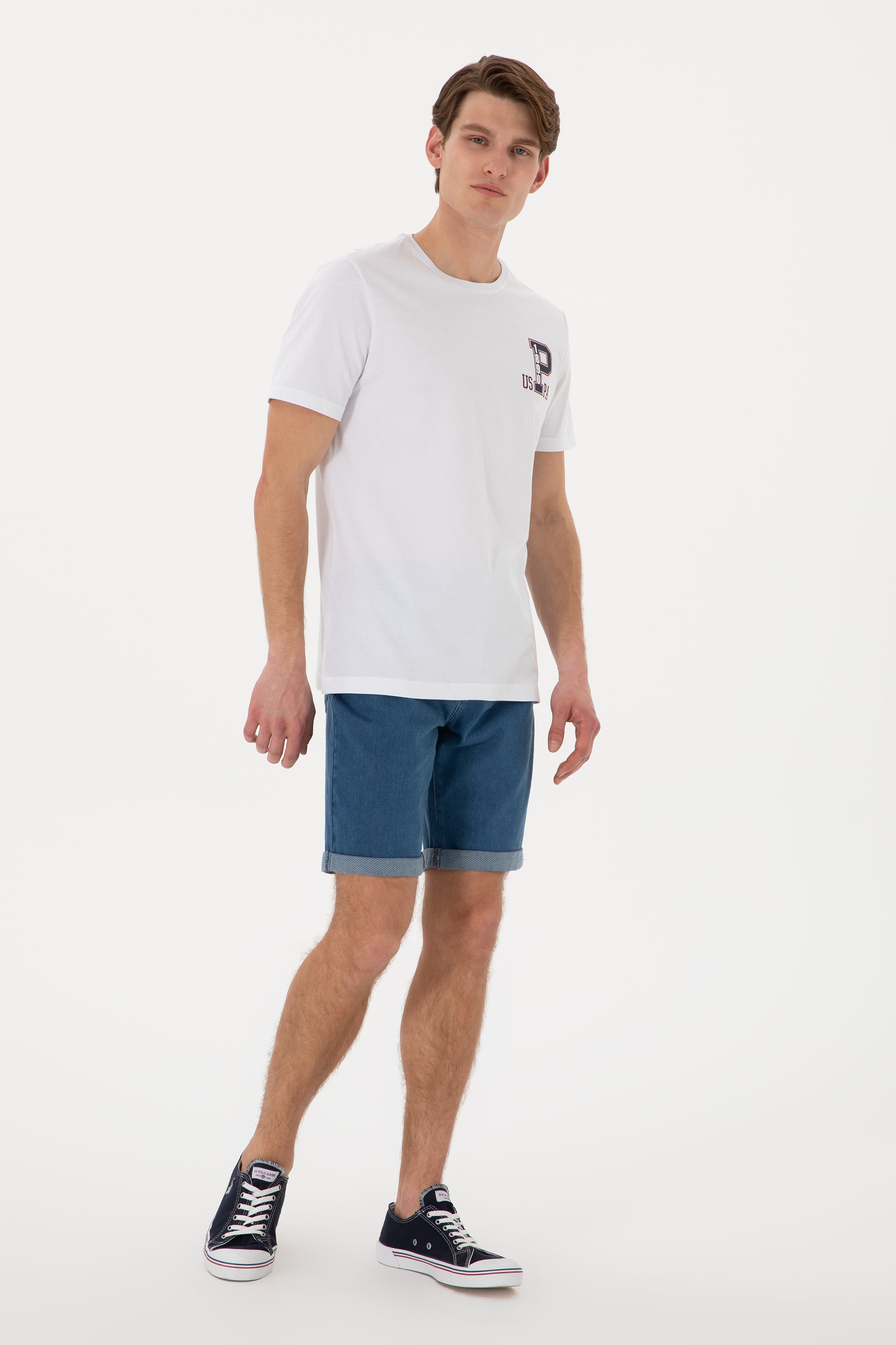 Men's Regular Fit Crew Neck White T-Shirt
