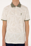 Men's Regular Fit Polo Neck Stone T-Shirt