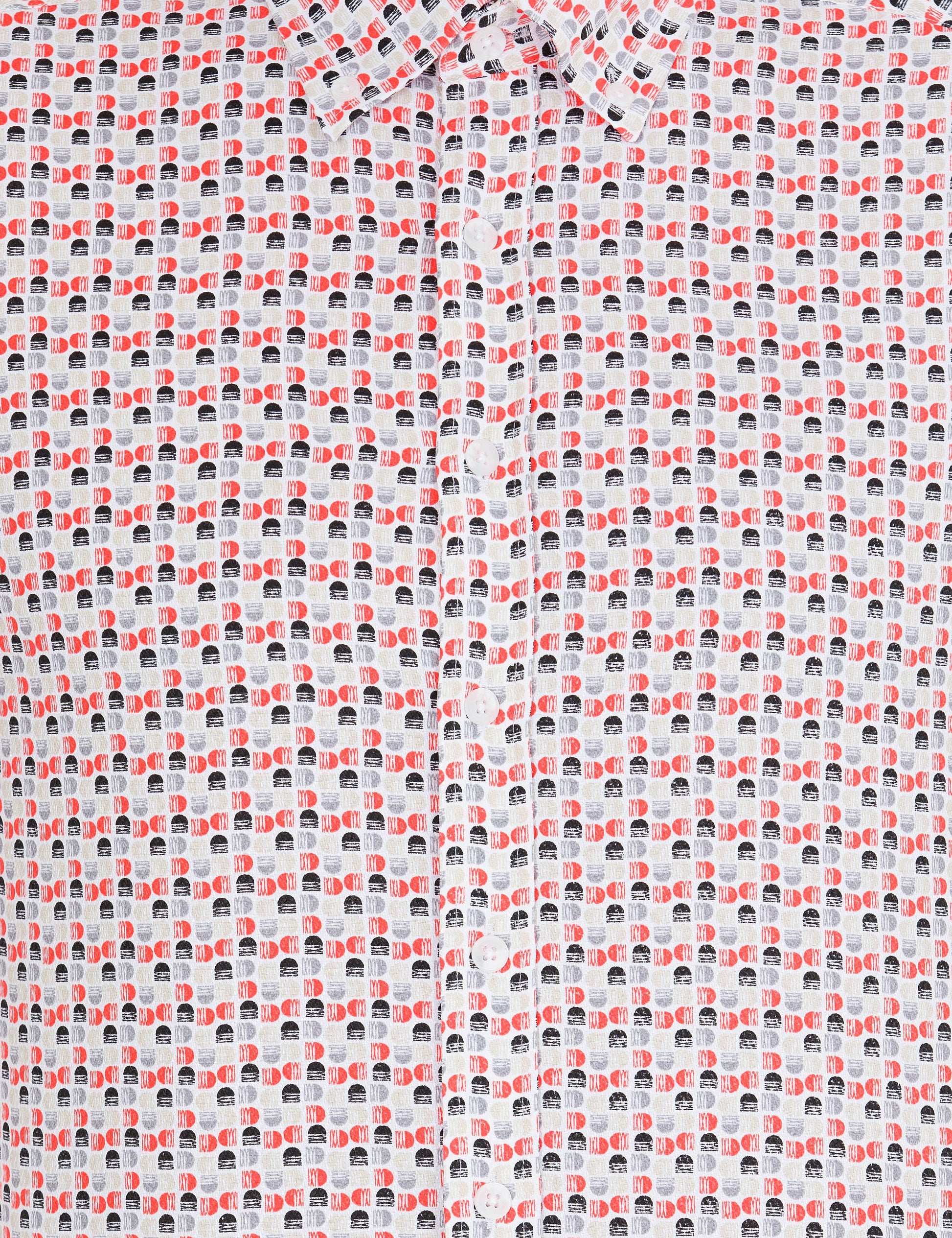 Pomegranate Flower Slim Fit Long Sleeve Shirt
