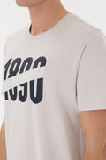 Men's Regular Fit Crew Neck Light Grey T-Shirt