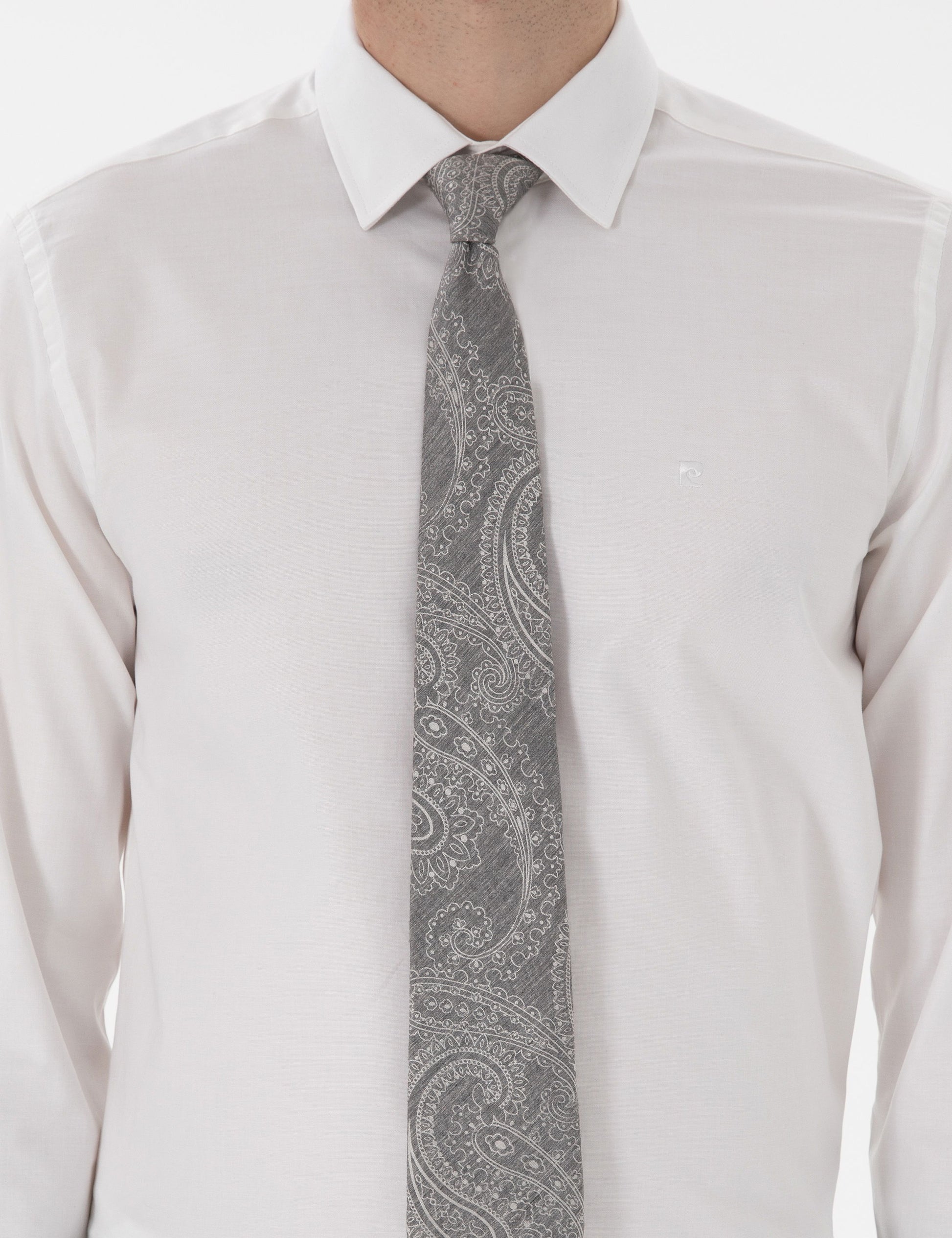 White Slim Fit Long Sleeve Basic Shirt