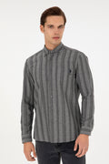 Men's Grey Long Sleeve Shirt