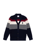 Boy's Navy Blue Knitwear Cardigan