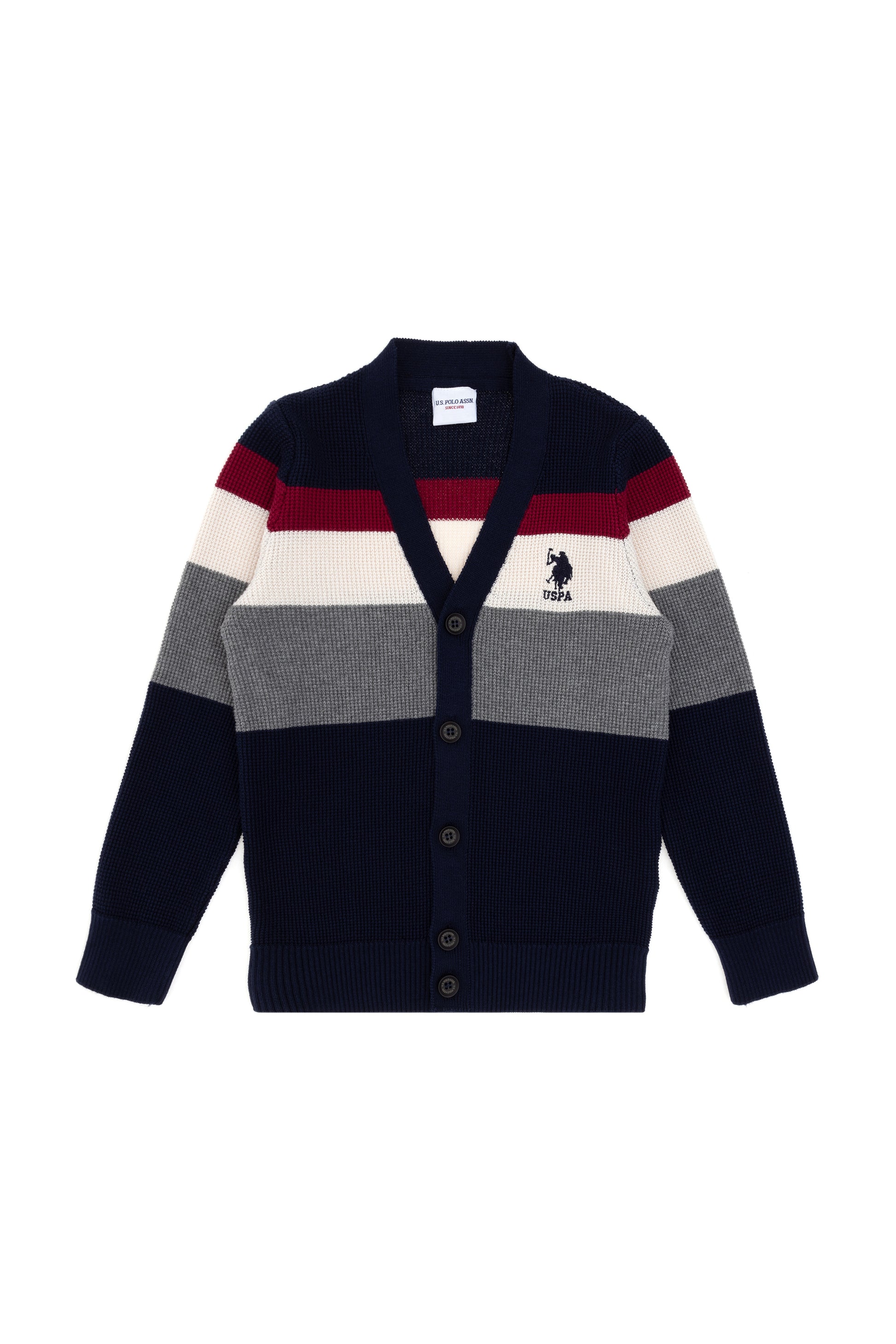 Boy's Navy Blue Knitwear Cardigan