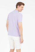 Men's Lilac Basic Polo Neck T-Shirt