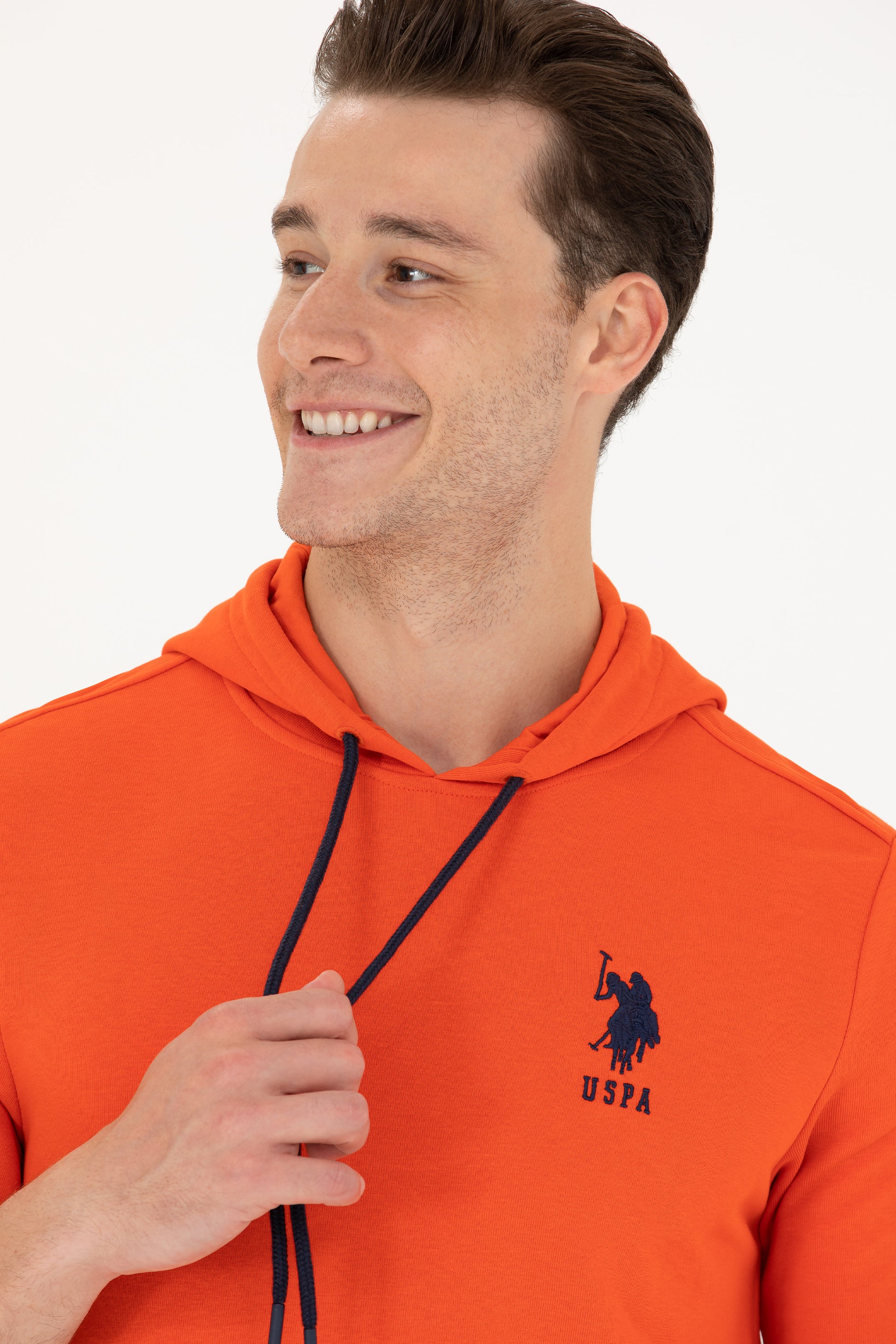 Men's Orange Basic Sweatshirt