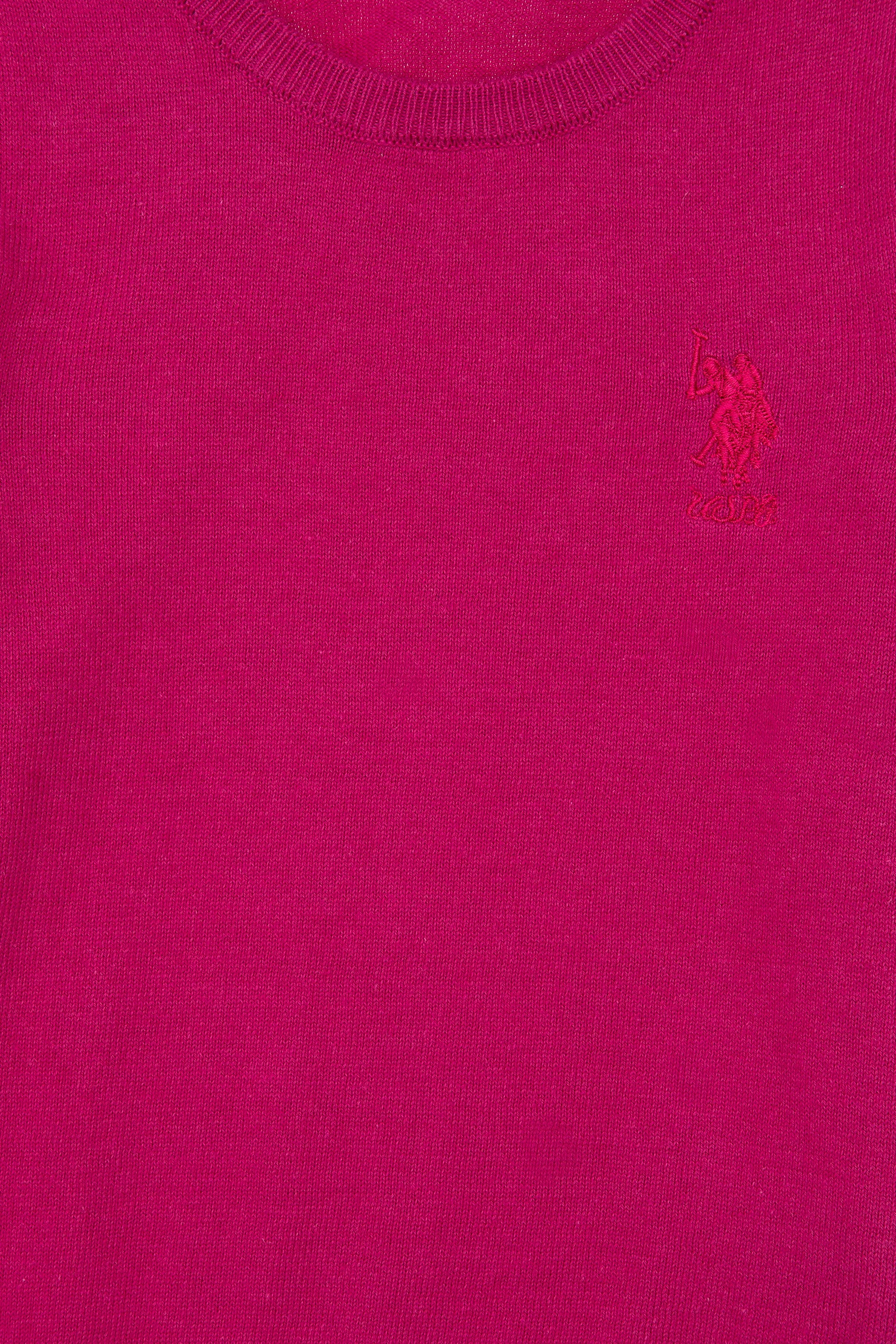Girl's Fuchsia Basic Sweater