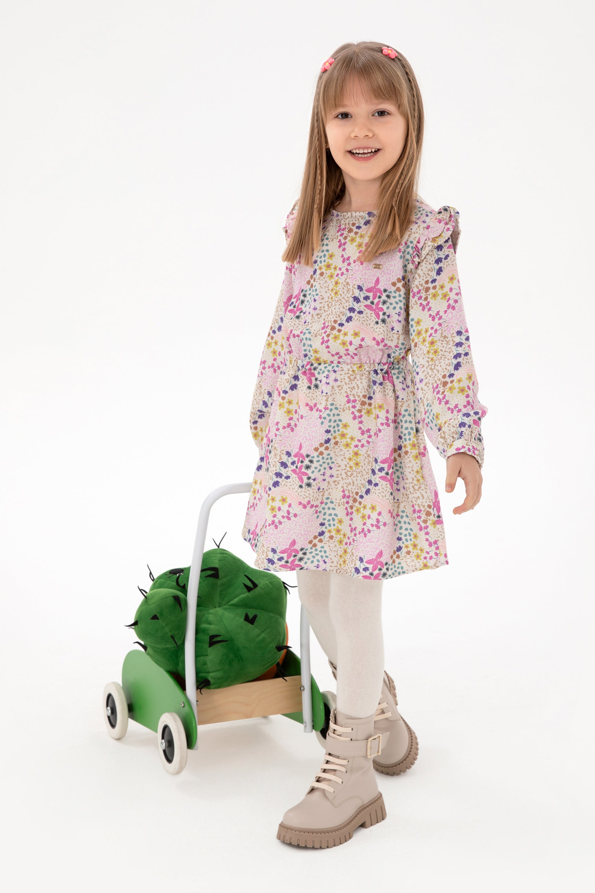 Girl's Stone Woven Dress