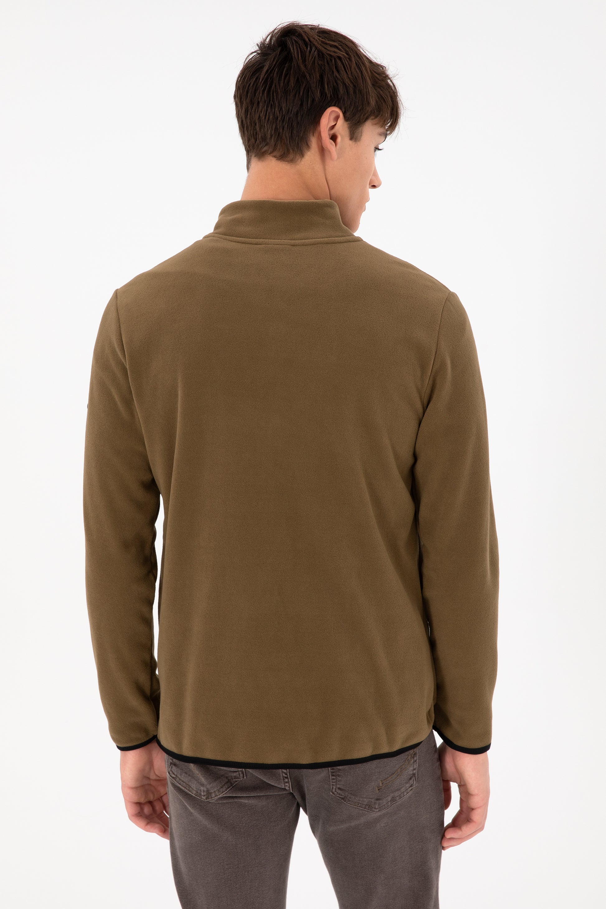 Men's Khaki Knitted Cardigan