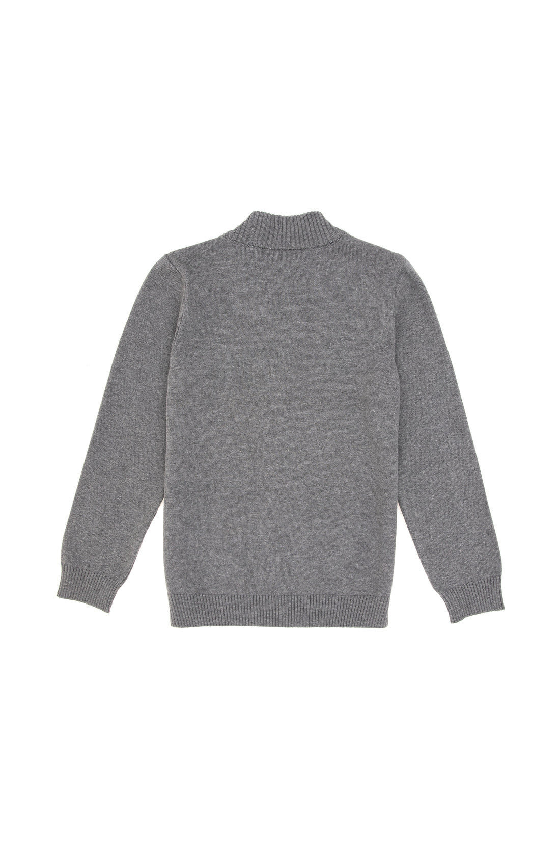 Boy's Grey Melange Knitwear Cardigan
