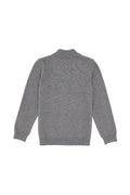 Boy's Grey Melange Knitwear Cardigan