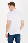 Men's White Basic Polo Neck T-Shirt