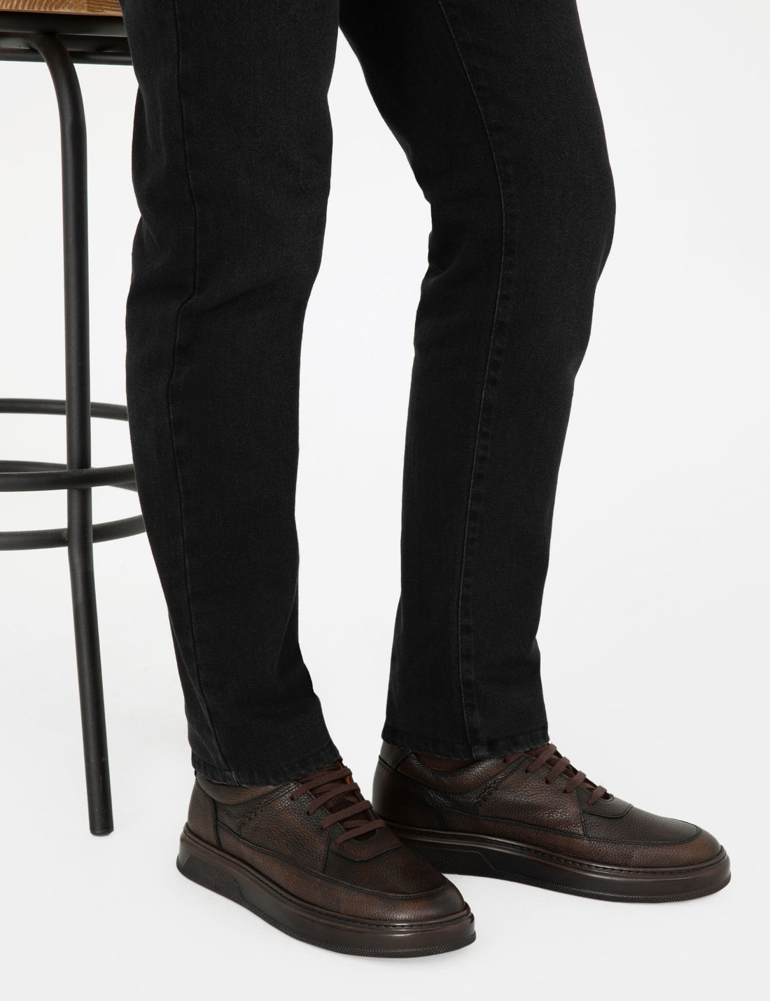 Brown 100% Leather Casual Shoes
