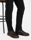 Brown 100% Leather Casual Shoes