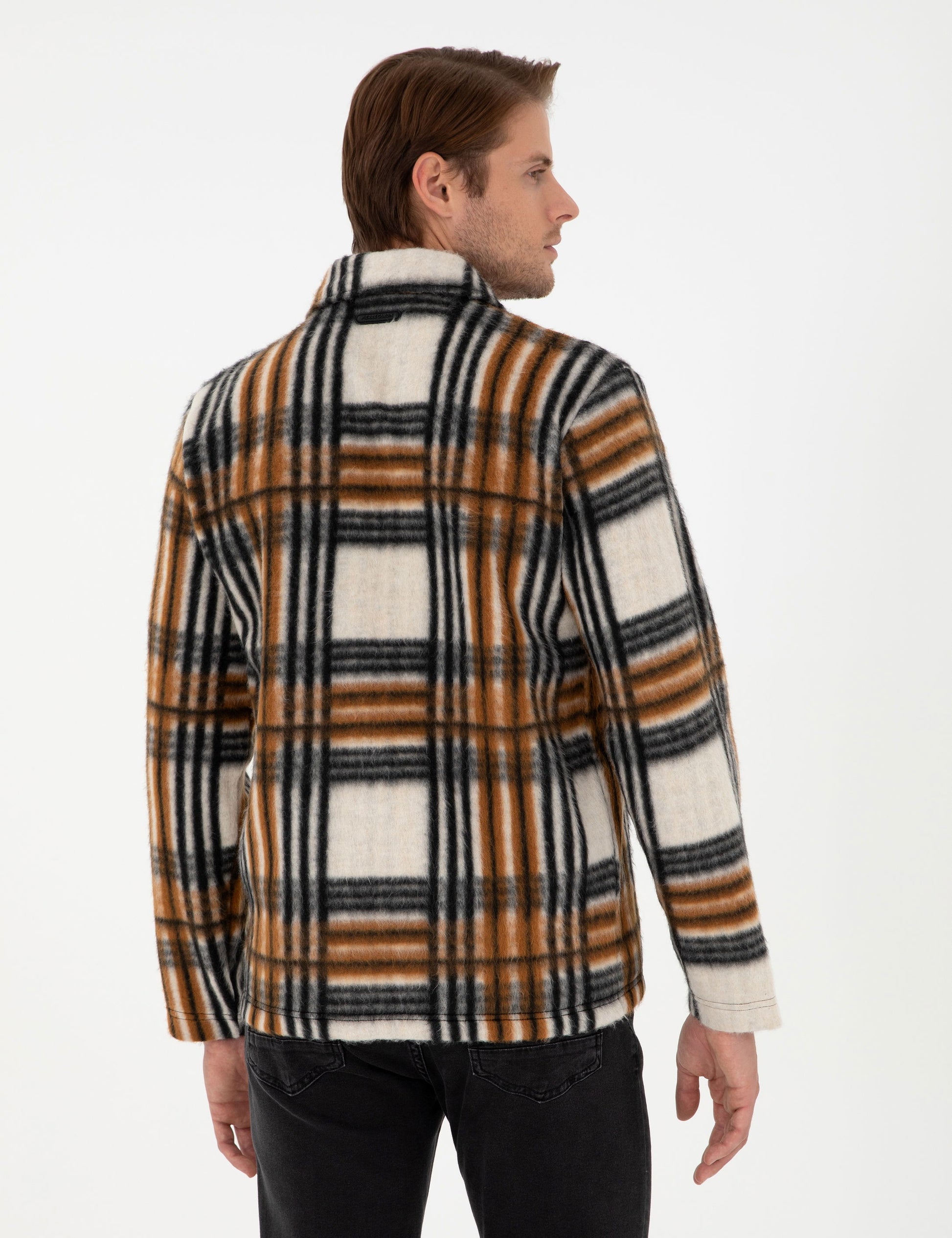 Brown Regular Fit Knitted Shirt