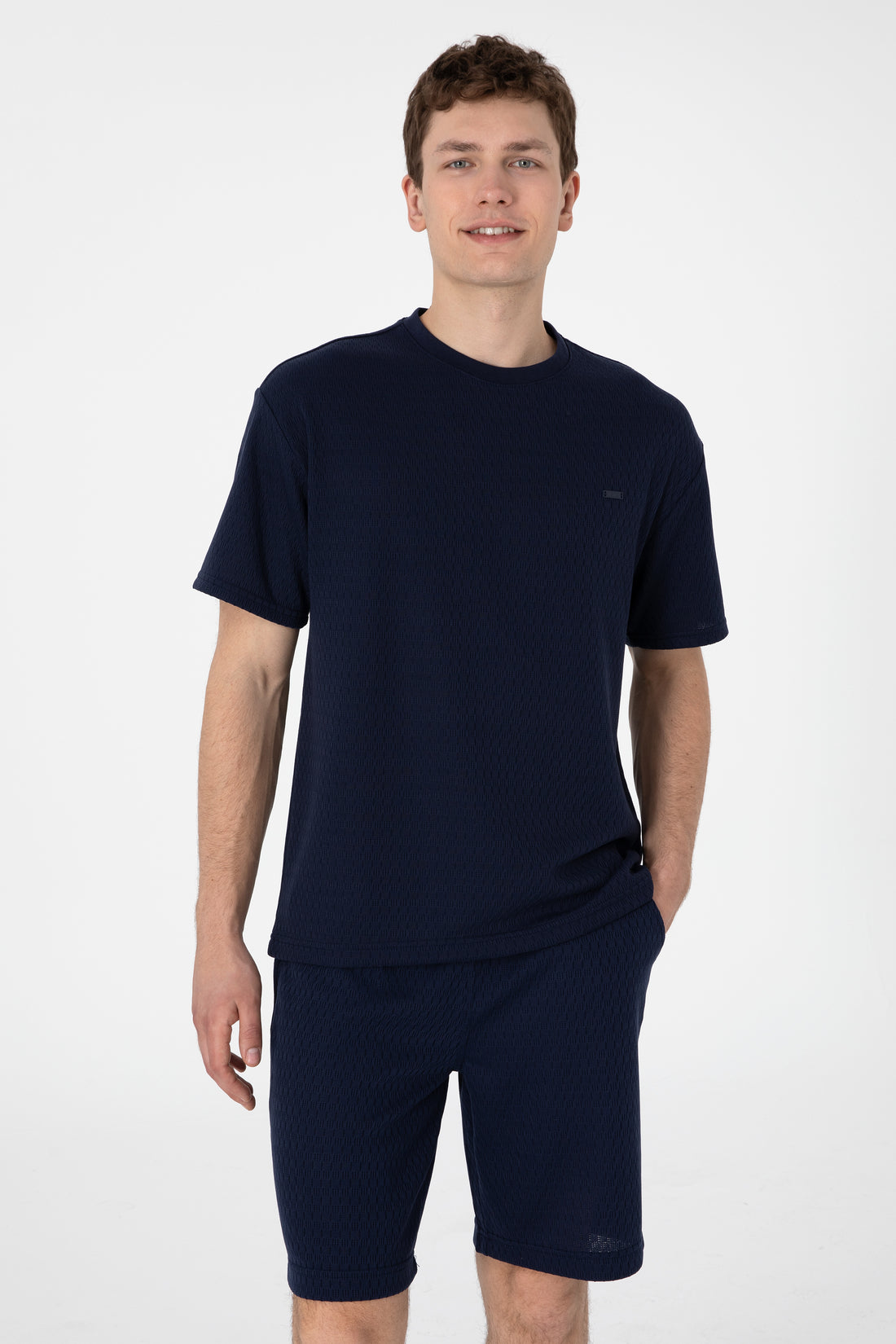 Men's Comfort Fit Crew Neck Navy T-Shirt