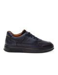 Navy Blue 100% Leather Casual Shoes