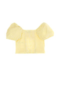 Girls' Light Yellow Short Sleeve Shirt