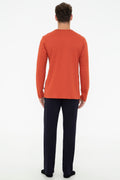 Men's Orange Pajama Set