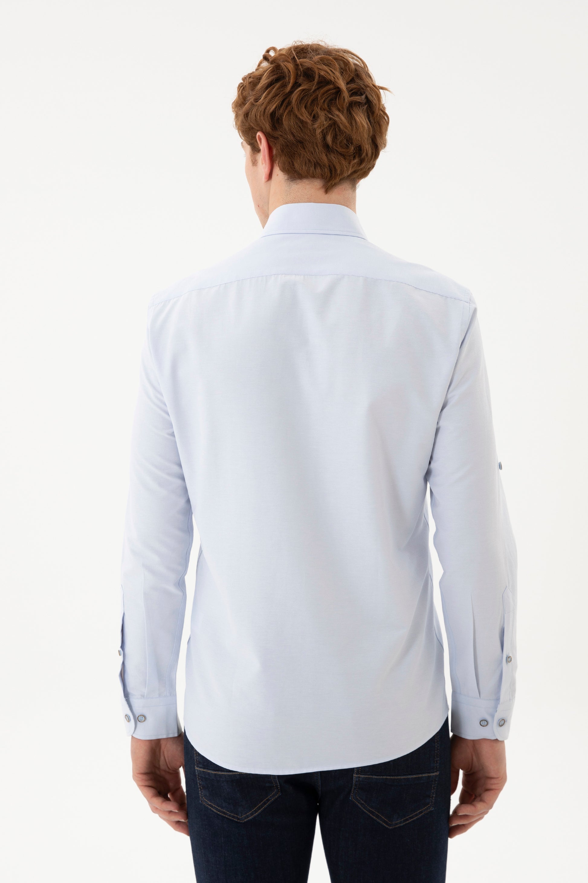 Men's Light Blue Long Sleeve Shirt