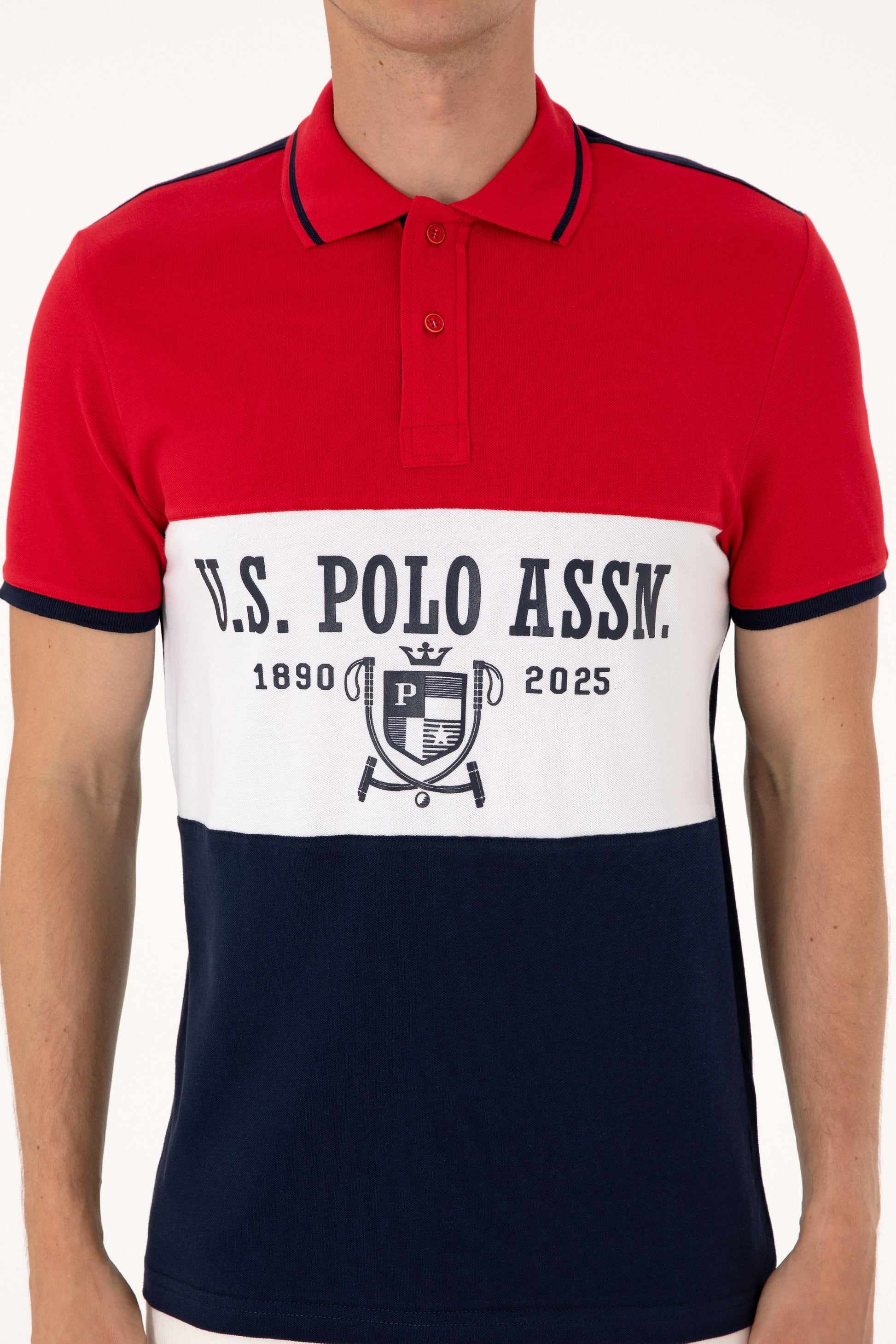 Men's Regular Fit Polo Neck Navy T-Shirt