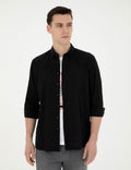 Black Regular Fit Long Sleeve Shirt