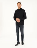 Black Regular Fit Long Sleeve Shirt