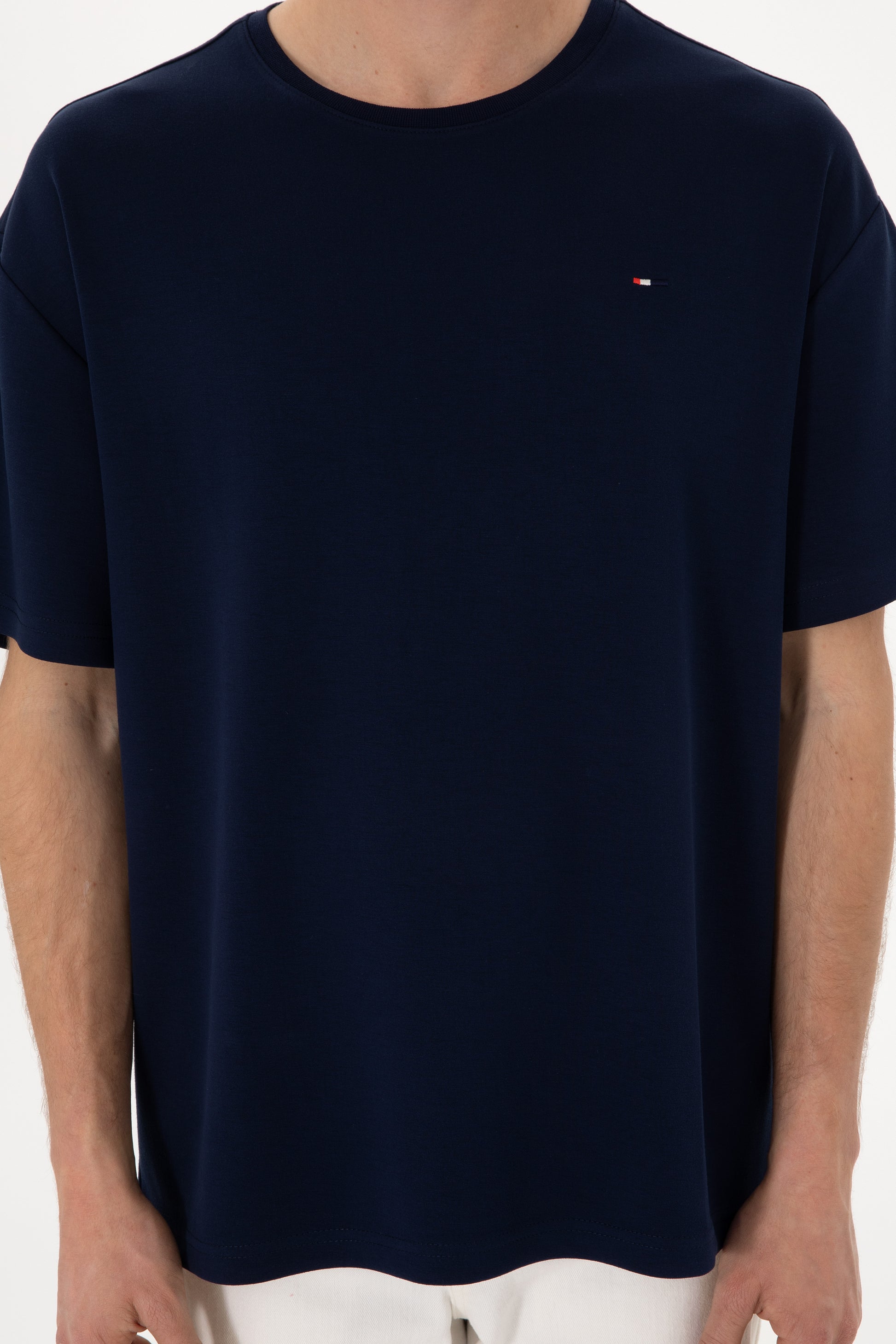 Men's Comfort Fit Crew Neck Navy T-Shirt