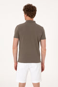 Men's Slim Fit Polo Neck Mink Basic T-Shirt