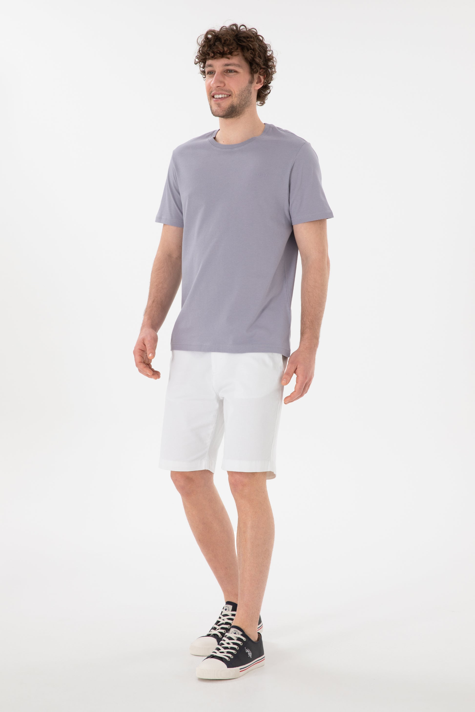 Men's Regular Fit Crew Neck Grey Basic T-Shirt