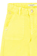 Girl's Neon Yellow Canvas Pants
