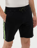 Black Slim Fit Knitted Shorts