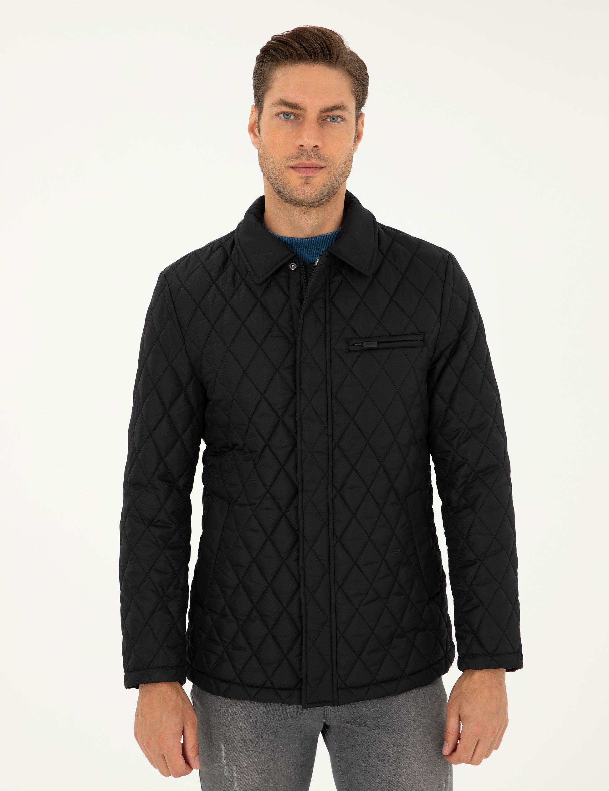 Black Quilted Coat