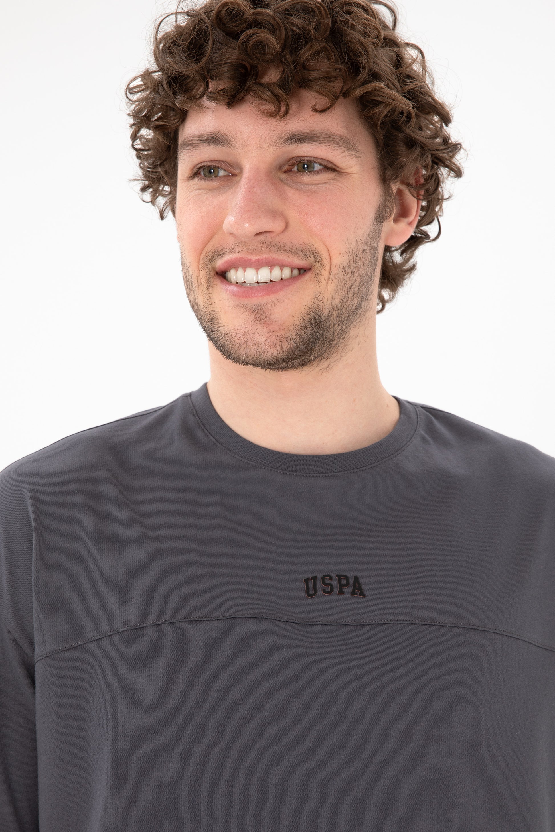 Men's Comfort Fit Crew Neck Anthracite T-Shirt