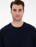 Navy Blue Comfort Fit Basic T-Shirt