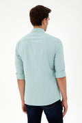 Men's Mint Long Sleeve Basic Shirt