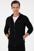 Men's Black Knitted Cardigan