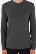 Men's Slim Fit Crew Neck Anthracite Basic Sweatshirt